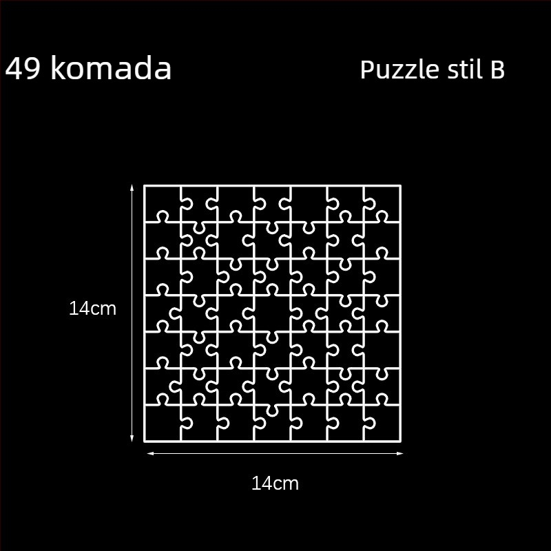 Prozirna akrilna 3D slagalica, 49 komada, za DIY sastavljanje