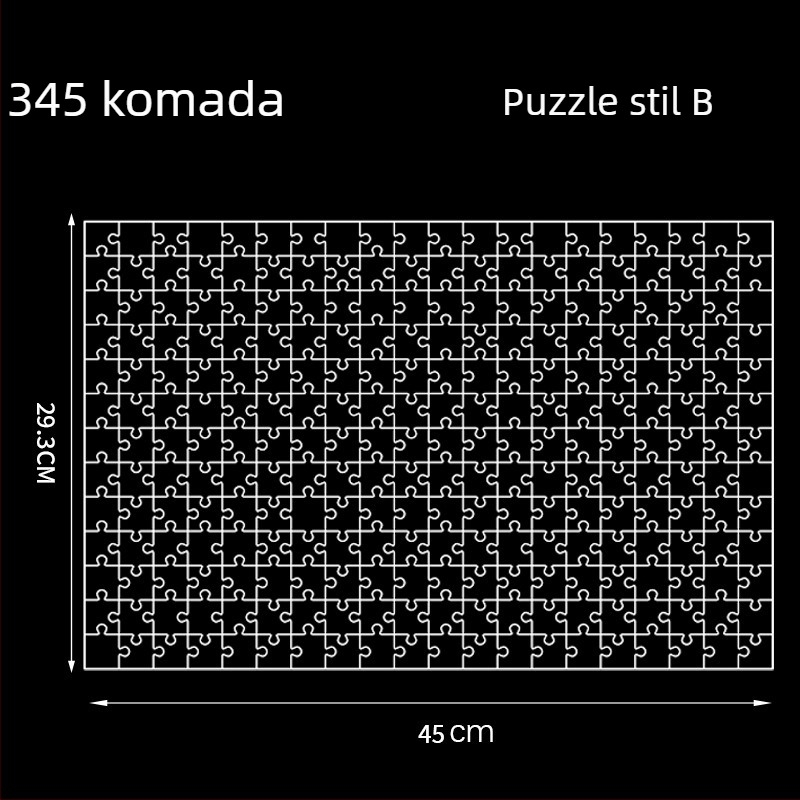 Prozirna akrilna 3D slagalica, 49 komada, za DIY sastavljanje