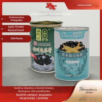 Tinplate posuda za hranu, okrugla, offset tisak, kapacitet 500, prehrambena kvaliteta