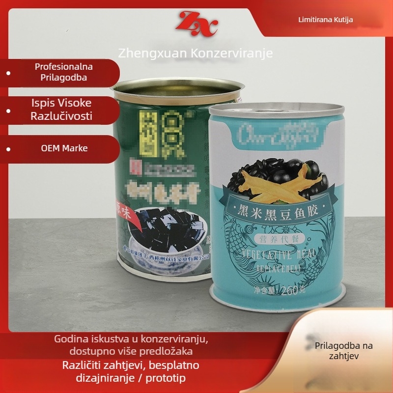 Tinplate posuda za hranu, okrugla, offset tisak, kapacitet 500, prehrambena kvaliteta