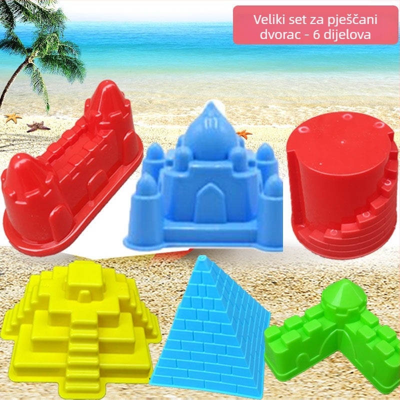 Dječji set igračaka za plažu s vedrom za pijesak s temom sladoleda – plast, pakiranje u boji kutiji, 3C certificiranje 2023152202047939