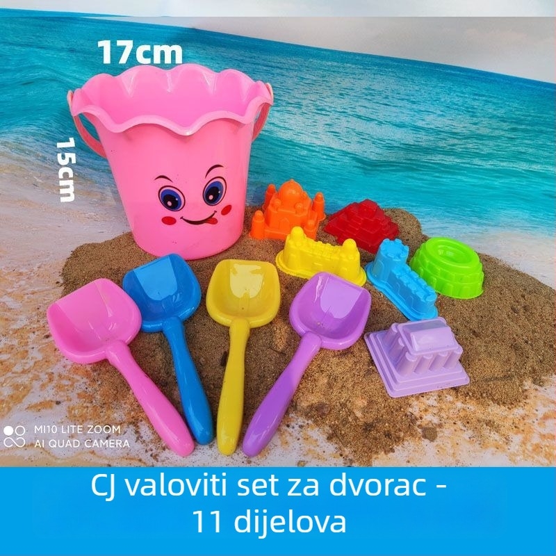 Dječji set igračaka za plažu s vedrom za pijesak s temom sladoleda – plast, pakiranje u boji kutiji, 3C certificiranje 2023152202047939
