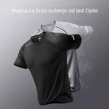 Muška trenirka majica bez rukava — Milk Silk tkanina, prugasti uzorak, labav kroj, prozračna, ljeto
