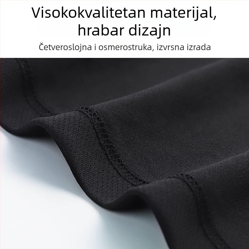 Muška trenirka majica bez rukava — Milk Silk tkanina, prugasti uzorak, labav kroj, prozračna, ljeto