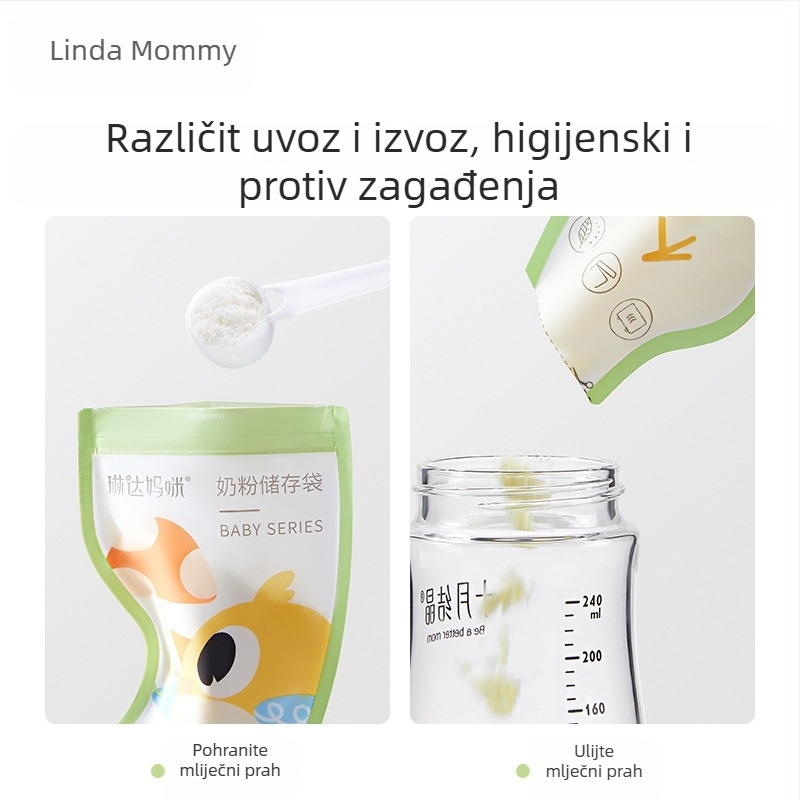 Linda Mommy vrećice za pohranu majčinog mlijeka, PET, kapaciteta 50 g, set od 30 kom, jednokratne
