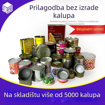 Pakiranje hrane za kućne ljubimce u limenoj konzervi, kružna metalna posuda s mogućnostima prilagođenog tiska (embossing, mat sjaj, UV, sitotisak, laser)