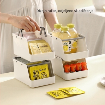 Stolni organizator za kozmetiku — višeslojni, skladišni stalak za kozmetiku, čajne vrećice i užinu; materijali PP i HIPS