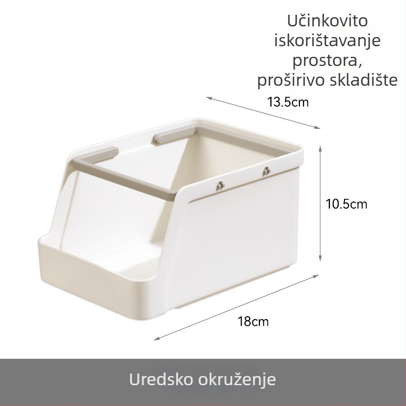 Stolni organizator za kozmetiku — višeslojni, skladišni stalak za kozmetiku, čajne vrećice i užinu; materijali PP i HIPS