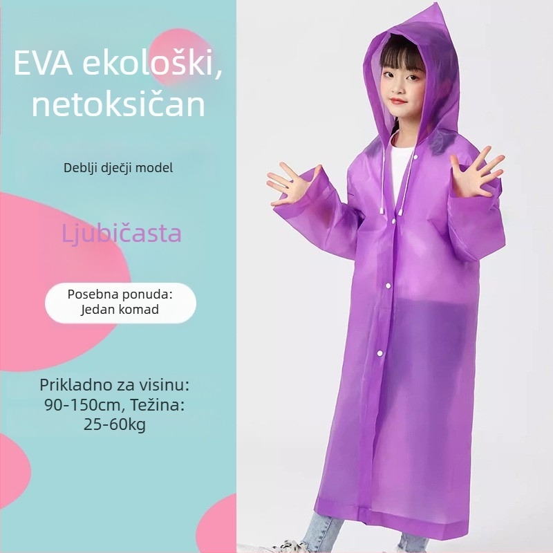 EVA kišno pončo za planinarenje, jednoslojno, ponovno se koristi, debljina tkanine 18