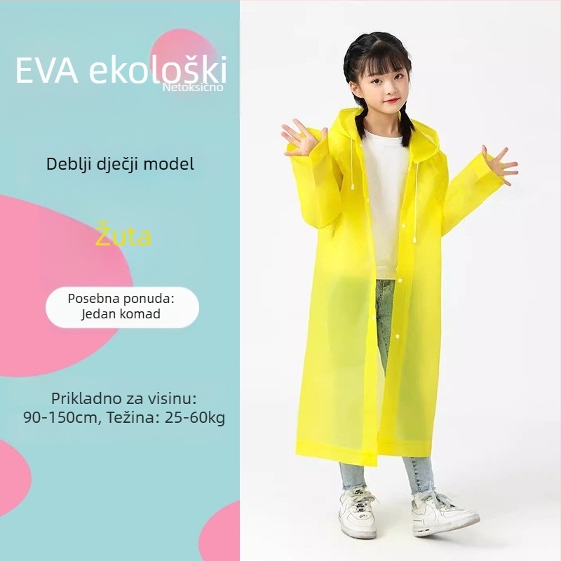 EVA kišno pončo za planinarenje, jednoslojno, ponovno se koristi, debljina tkanine 18