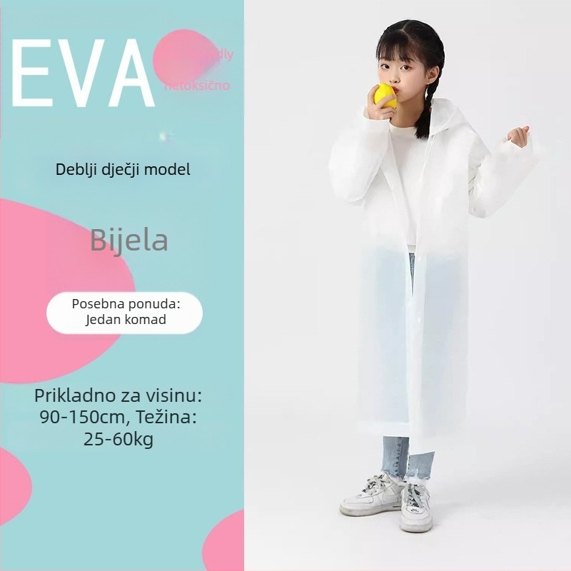 EVA kišno pončo za planinarenje, jednoslojno, ponovno se koristi, debljina tkanine 18