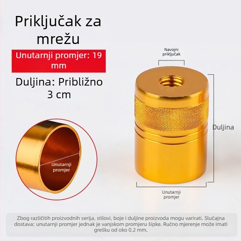 8 mm adapter za štap za pecanje – DIY vijčani konektor za vlastoručno izrađenu mrežu za pecanje