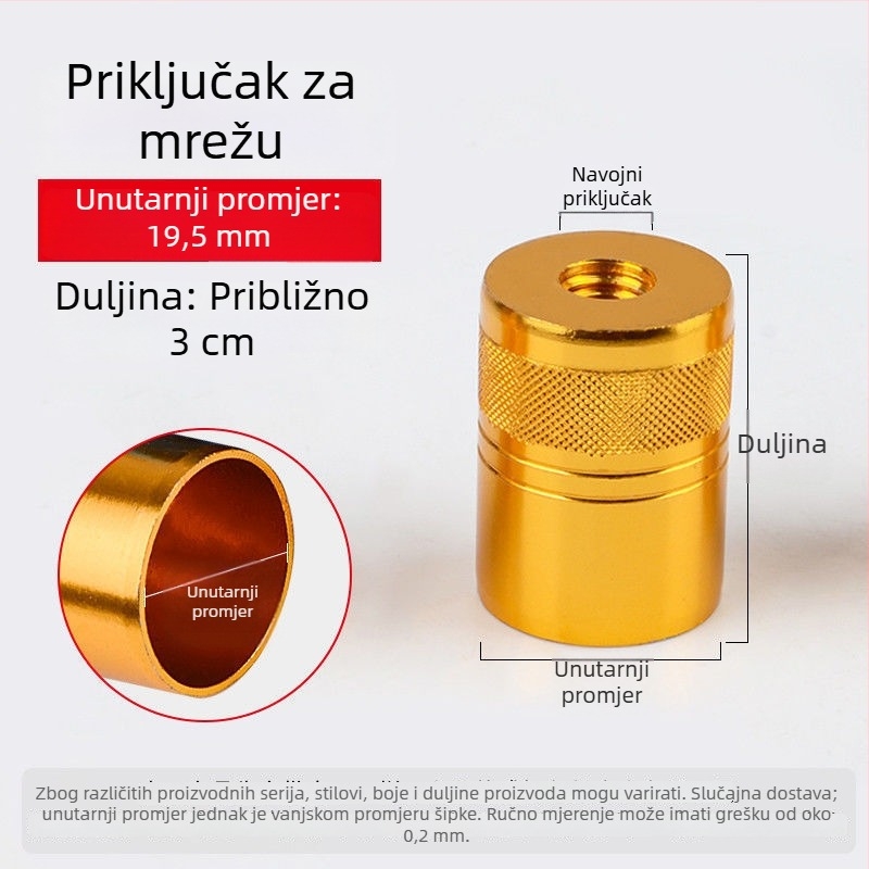 8 mm adapter za štap za pecanje – DIY vijčani konektor za vlastoručno izrađenu mrežu za pecanje