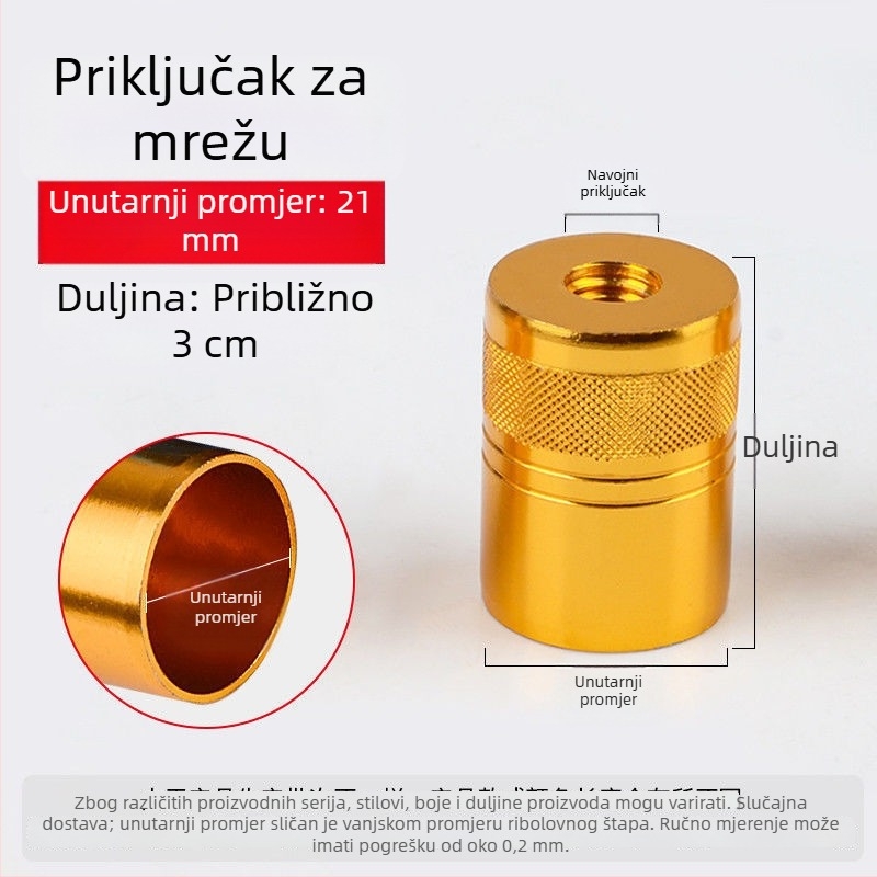 8 mm adapter za štap za pecanje – DIY vijčani konektor za vlastoručno izrađenu mrežu za pecanje