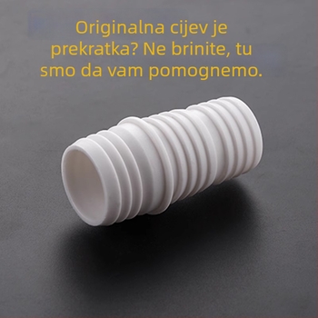 Proširena odvodna cijev za perilicu rublja s univerzalnim spojem, plastična