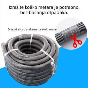 Proširena odvodna cijev za perilicu rublja s univerzalnim spojem, plastična