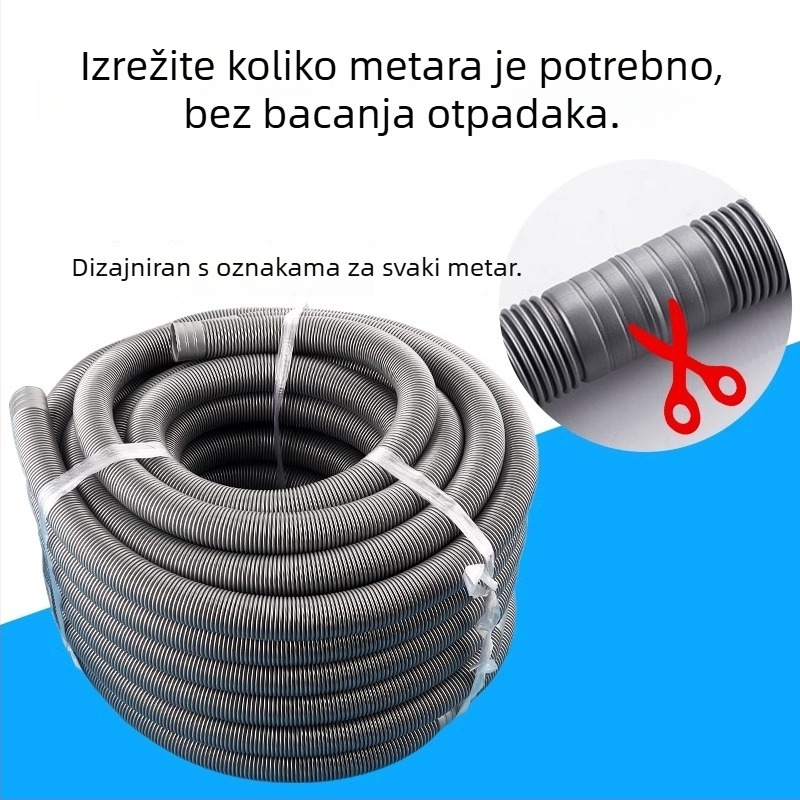 Proširena odvodna cijev za perilicu rublja s univerzalnim spojem, plastična
