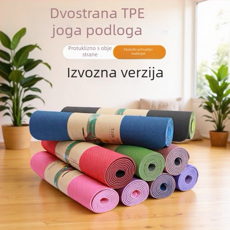 Joga podložak od ekološki prihvatljivog NBR-a, protuklizna površina, debljina 10/15/20 mm, veličina 183×61 cm