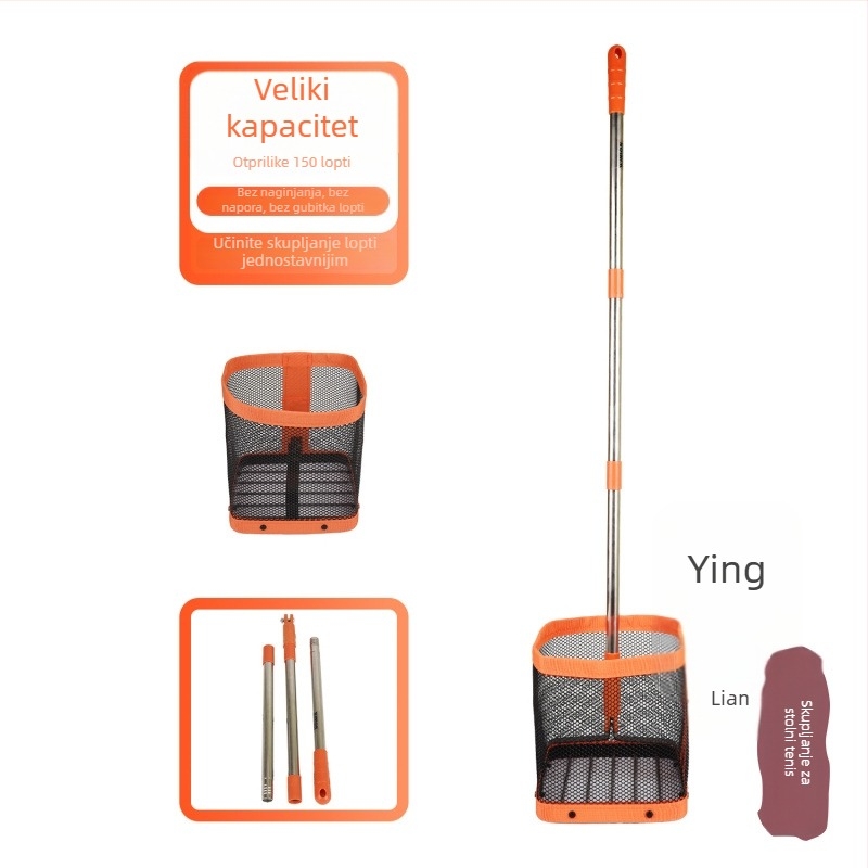 Prijenosni skupljač loptiica za stolni tenis s trening-stativom i mrežom za lopte — Model F97S69S85685HJ