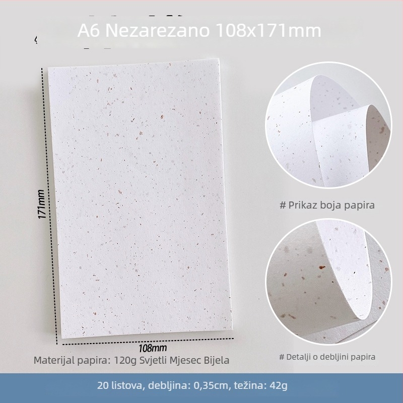 Set unutarnjih stranica za bilježnicu s labavim listovima — specijalni papir, zamjena jezgre, DIY bilješke