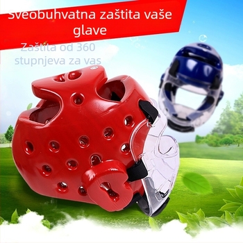 Boxerska kaciga s pjenom od pamuka, vertikalni dizajn, 0.35 kg, namijenjena borilačkim vještinama, samoobrani i zaštitnoj sportnoj opremi