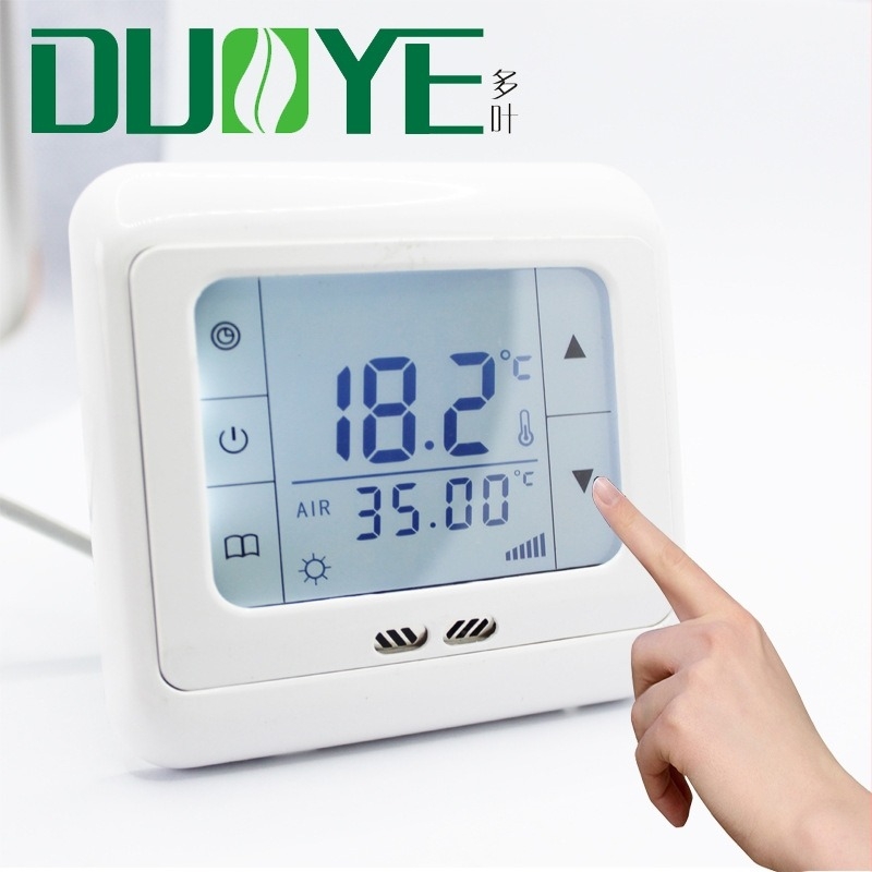 Leafy električni termostat za grijanje poda, ugrađena instalacija, 220V, mjerenje temperature