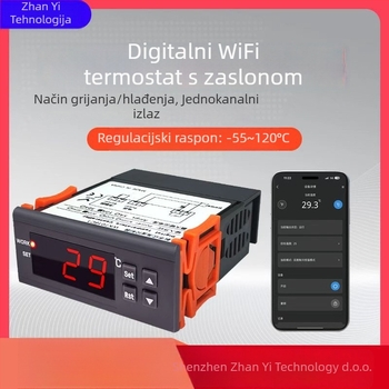 Ugrađeni digitalni WiFi termostat za grijanje i hlađenje - industrijski hladnjak temperaturni upravljač prekidač, pločasta montaža, 110–220V