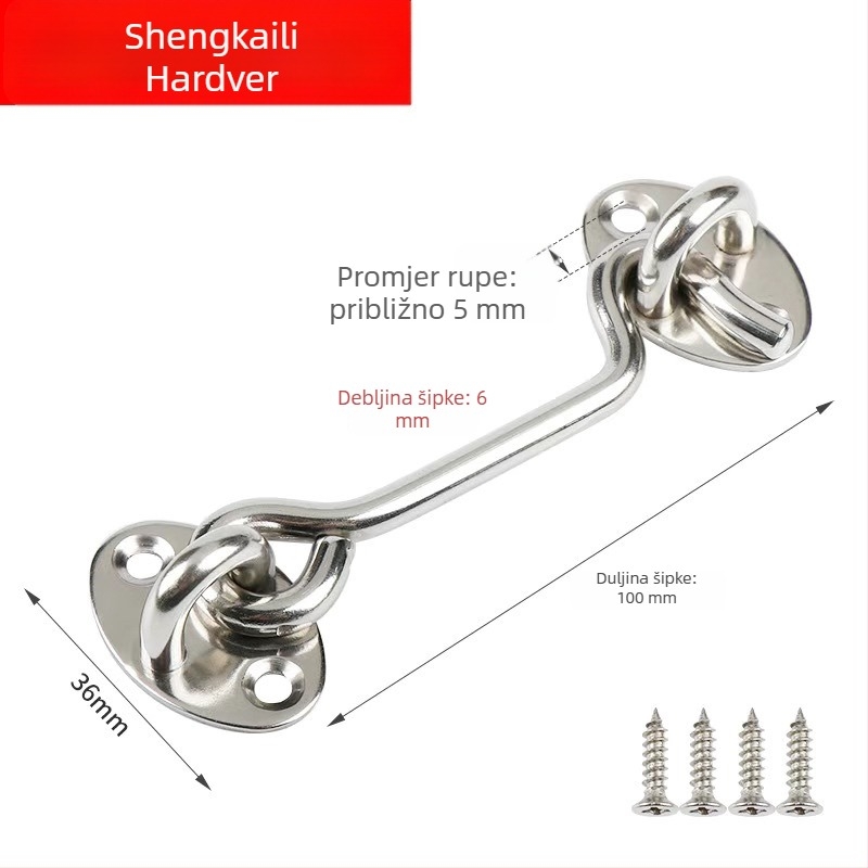 A-oblik prozorske brave, nehrđajući čelik, elektroplatirani završetak, model 009
