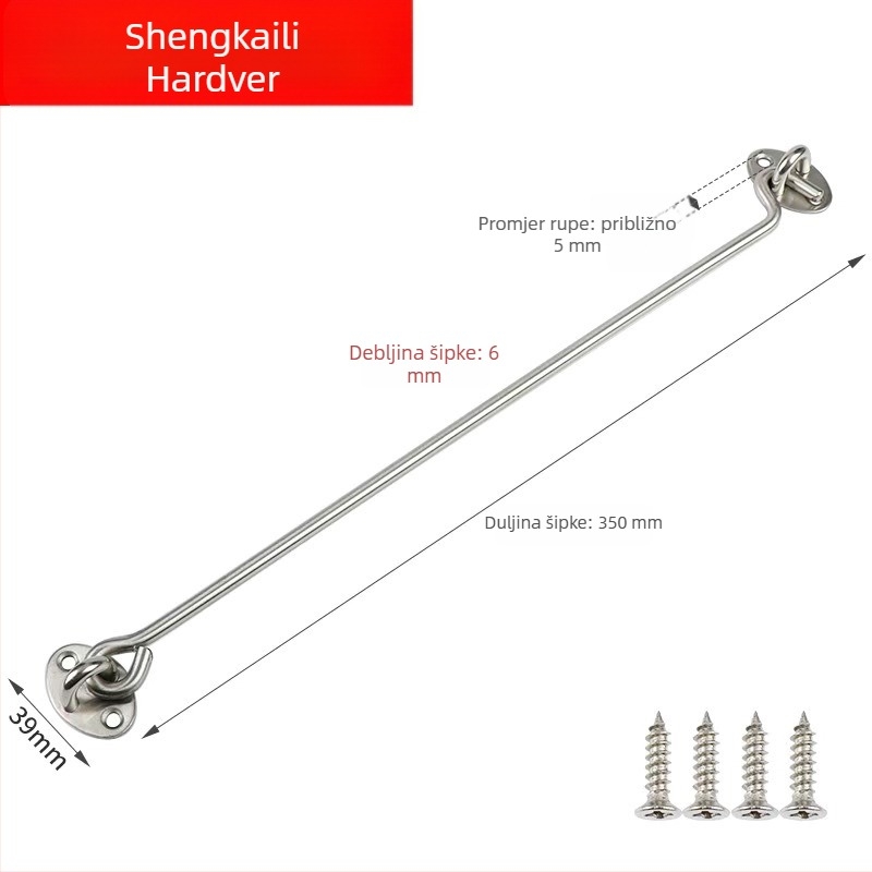 A-oblik prozorske brave, nehrđajući čelik, elektroplatirani završetak, model 009