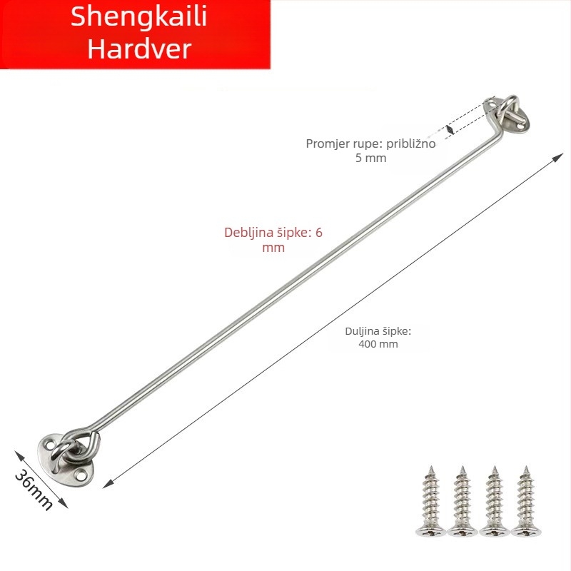 A-oblik prozorske brave, nehrđajući čelik, elektroplatirani završetak, model 009