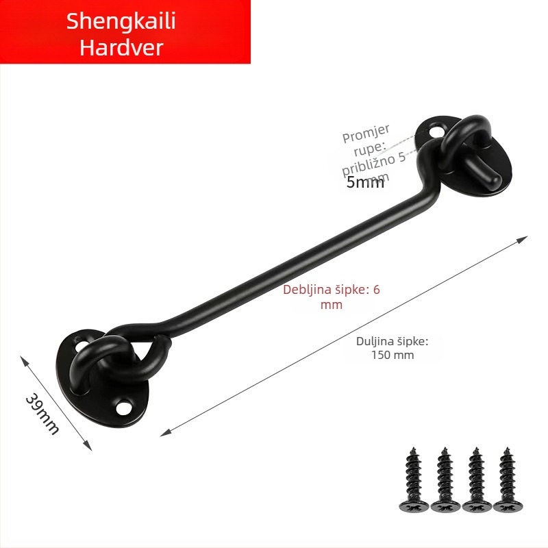 A-oblik prozorske brave, nehrđajući čelik, elektroplatirani završetak, model 009