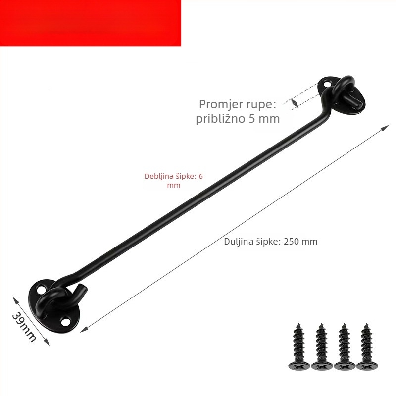 A-oblik prozorske brave, nehrđajući čelik, elektroplatirani završetak, model 009