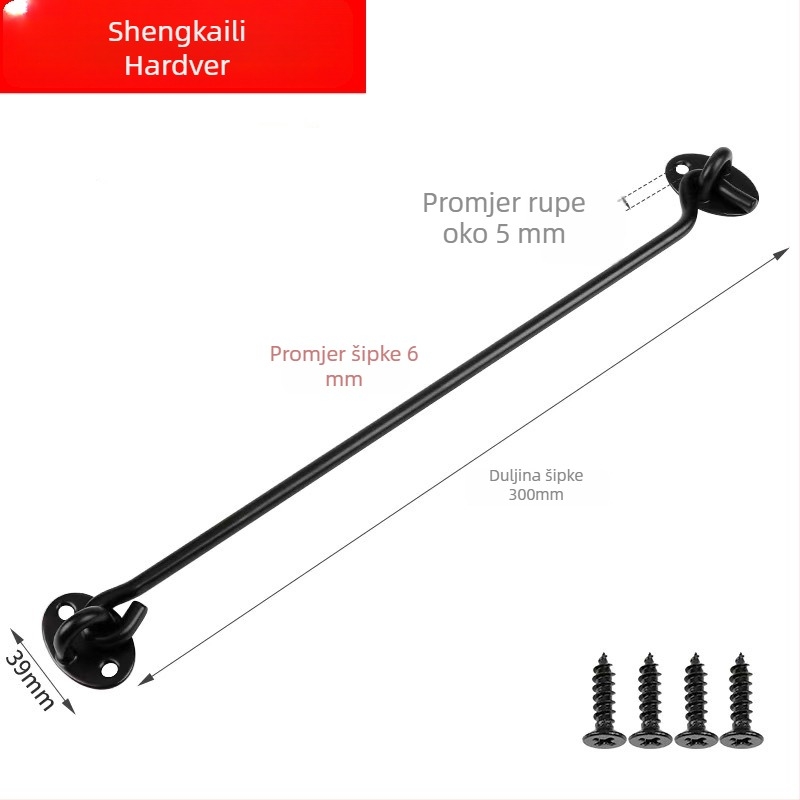 A-oblik prozorske brave, nehrđajući čelik, elektroplatirani završetak, model 009