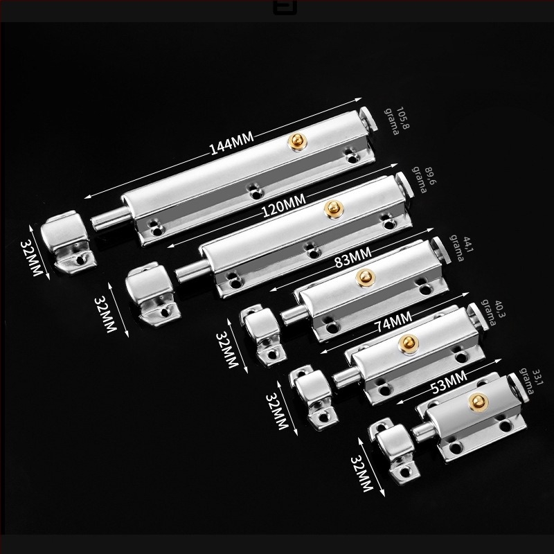 Automatski opružni zasun od nehrđajućeg čelika za kupaonica vrata, tip A zasun, brušeni završni sloj