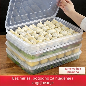 Kutija za pohranu knedli – Višeslojna, PP materijal, pogodna za mikrovalnu i zamrzivač