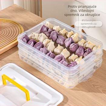 Kutija za knedle s višeslojnim dizajnom, hermetički zatvara, PP materijal BH413