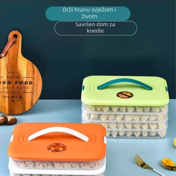 Višeslojna kutija za pohranu hrane za hladnjak i zamrzivač, plast pogodan za hranu, nordijski stil