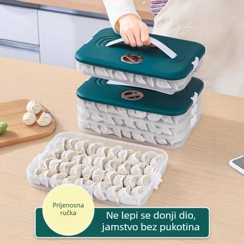 Višeslojna kutija za pohranu hrane za hladnjak i zamrzivač, plast pogodan za hranu, nordijski stil