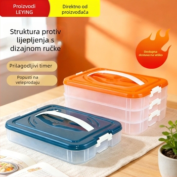 Kutija za knedle, PP materijal, višeslojna, velika kapaciteta