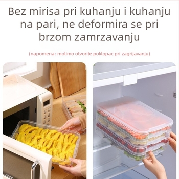 Kutija za pohranu knedli, plastična, CROSSOVER, s ispisanim logom, mogućnost prilagodbe obrade, nordijski stil