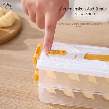 Kutija za zamrzavanje knedli za bočne vrata hladnjaka, plastična, jednostavan stil, ovlaštena privatna marka