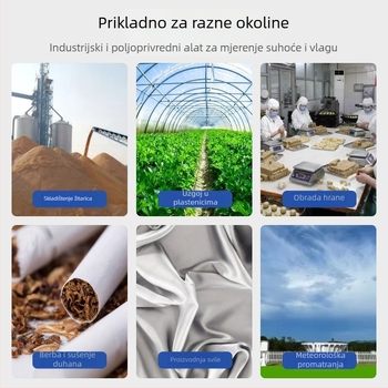 Unutarnji termohigrometar za kućnu upotrebu — Visoka preciznost; Pogodno za staklenike i dječju sobu; suho-vlažni psihrometar