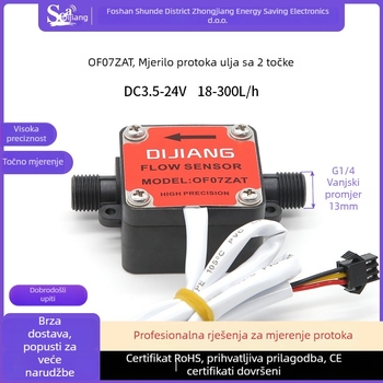 Mjeritelj protoka ulja s ovalnim zupčanicima, 10–300 L/h, G1/4, za dizel, motorno ulje, med, mlijeko, deterdžent