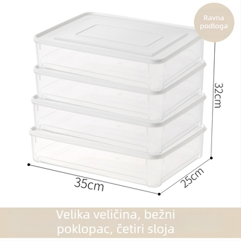 Velika plastična kutija za hranu, jedan sloj, brzo zamrzavanje, bez pregrada, za hladnjak, kuhinjsko skladištenje