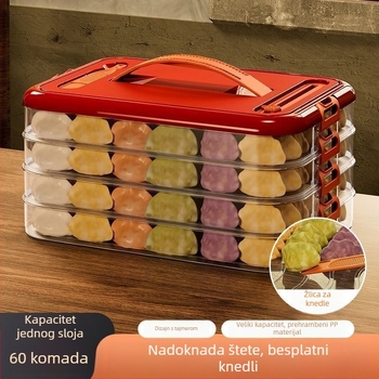 Kućna kutija za knedle, višenamjenska kutija za skladištenje hrane u hladnjaku, materijal: plastika sigurna za hranu, stil: lagani luksuz