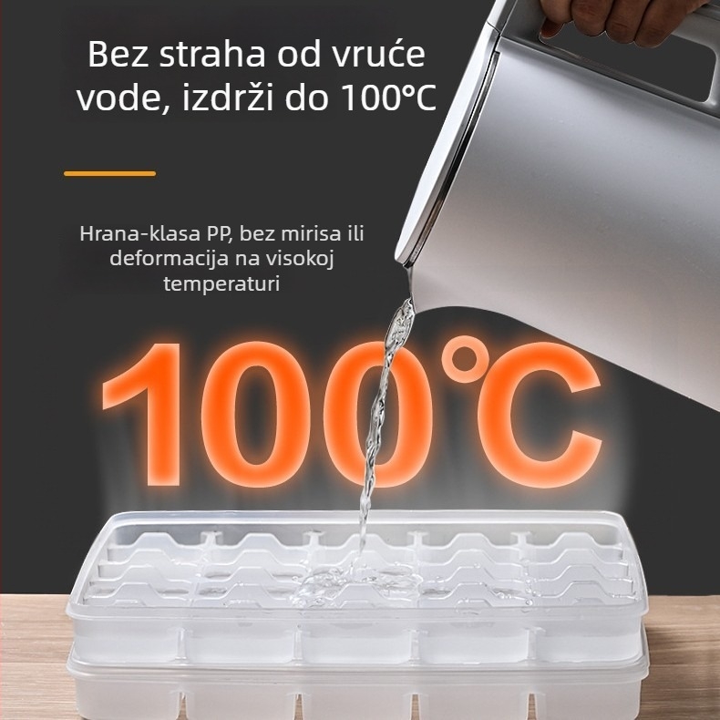 Jednostruka kutija za knedle s 30 i 18 pretinaca, mogućnost slaganja, za pohranu u hladnjaku, zamrzavanje i mikrovalnu.