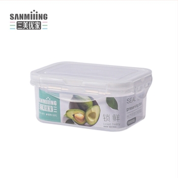 Plastična kutija za čuvanje hrane za hladnjak — kvadratnog oblika, PP + silikagel, pogodna za mikrovalnu pećnicu, kapacitet 301–500 ml ili 501–800 ml