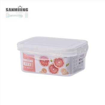 Plastična kutija za čuvanje hrane za hladnjak — kvadratnog oblika, PP + silikagel, pogodna za mikrovalnu pećnicu, kapacitet 301–500 ml ili 501–800 ml