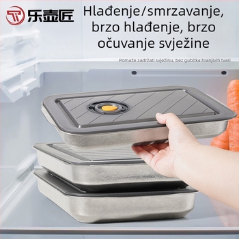 Pladanj od čistog titana za knedle — višenamjenska kutija za skladištenje, za zamrzavanje i hlađenje