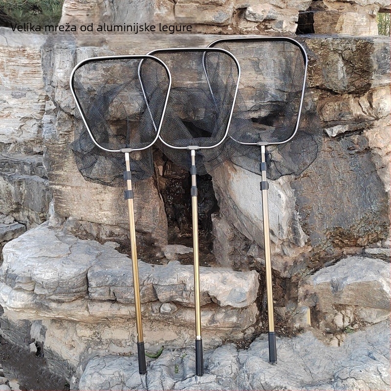 Glava mreže od aluminijske legure, s teleskopskom šipkom i mrežom s grubim očima